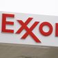 A sign for an Exxon gas station is displayed in Upper Darby, Pa., Tuesday, April 26, 2022. Exxon Mobil reports quarterly financial results on Friday, Oct. 28, 2022.   (AP Photo/Matt Rourke)