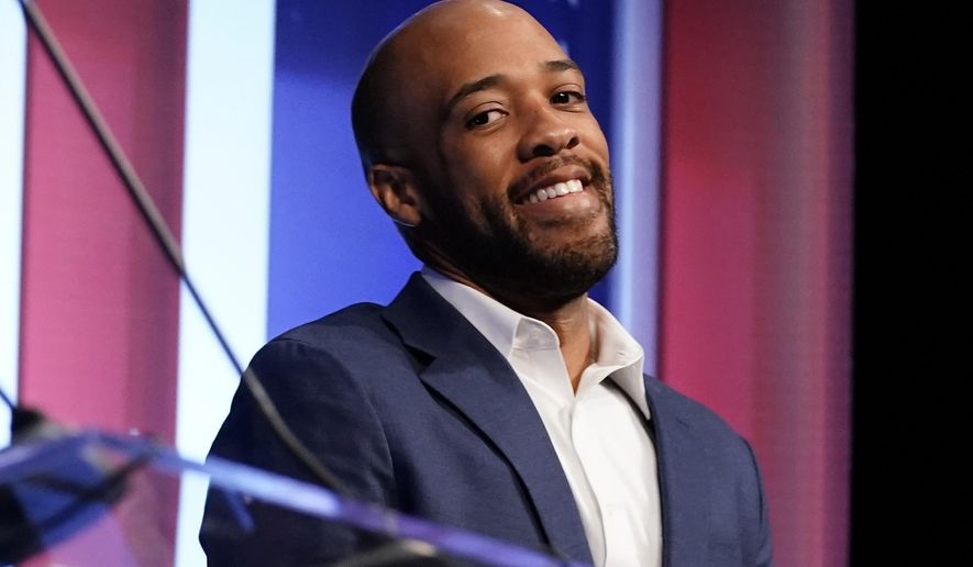Democratic U.S. Senate candidate Mandela Barnes is introduced during a televised debate Oct. 13, 2022, in Milwaukee. In Wisconsin&#39;s tight U.S. Senate race, Barnes&#39; chances to unseat two-term Sen. Ron Johnson may rest with how well he turns out Black voters who don&#39;t always show up in big numbers. (AP Photo/Morry Gash, File)