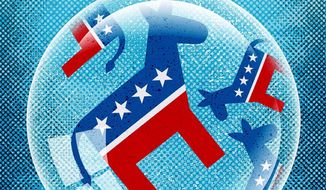 Democrats in a Bubble Illustration by Greg Groesch/The Washington Times