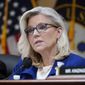 Vice Chair Liz Cheney, R-Wyo., speaks as the House select committee investigating the Jan. 6 attack on the U.S. Capitol holds a hearing on Capitol Hill in Washington, Oct. 13, 2022. (AP Photo/J. Scott Applewhite, File)