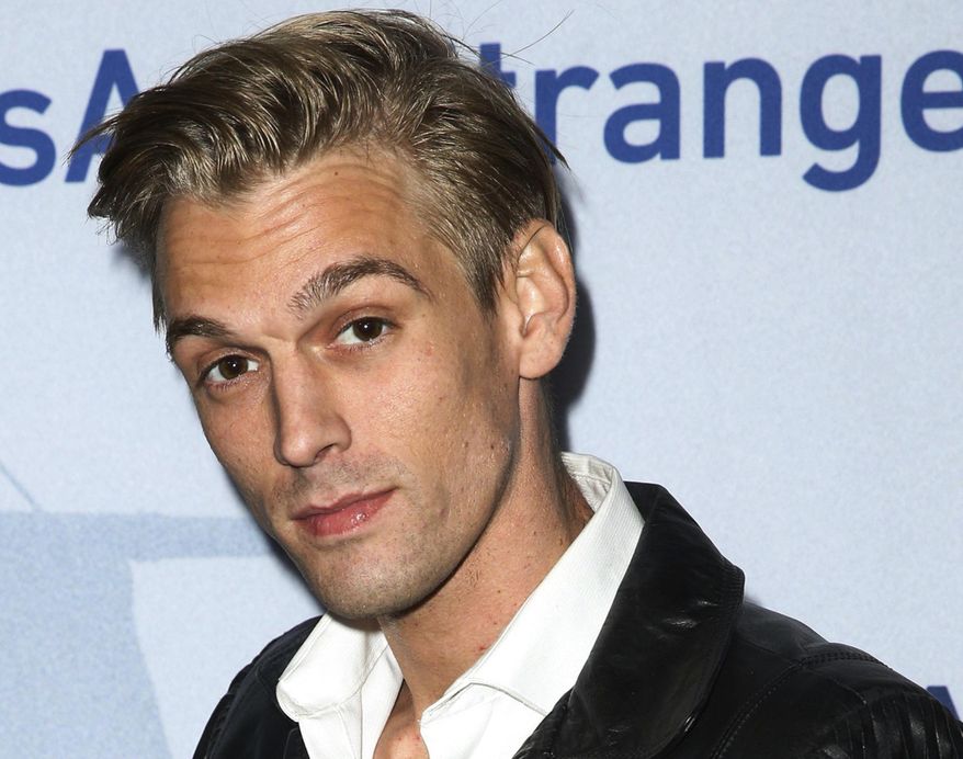 Singer Aaron Carter arrives at a premiere of &amp;quot;Saints &amp;amp; Strangers&amp;quot; at the Saban Theater in Beverly Hills, Calif., Nov. 9, 2015. Carter, the singer-rapper who began performing as a child and had hit albums starting in his teen years, was found dead Saturday, Nov. 5, 2022, at his home in Southern California. He was 34. (Photo by Rich Fury/Invision/AP, File)