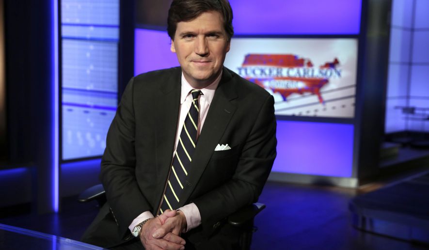 The competition just can’t keep up with Fox News, which has now marked 90 consecutive weeks as the top cable news network, led by &quot;The Five&quot; with 3.6 million viewers, and &quot;Tucker Carlson Tonight&quot; with 3.5 million viewers.  (AP Photo/Richard Drew, File)