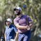 Jon Rahm, of Spain, watches his drive off the second tee during the final round of the CJ Cup golf tournament Sunday, Oct. 23, 2022, in Ridgeland, S.C. (AP Photo/Stephen B. Morton) **FILE**