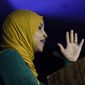 U.S. Rep. Ilhan Omar, D-Minn., speaks to the crowd at the Minnesota Democratic Farmer Labor Party&#39;s election night party after winning reelection early Wednesday morning, Nov. 9, 2022, in St. Paul, Minn. (AP Photo/Abbie Parr)