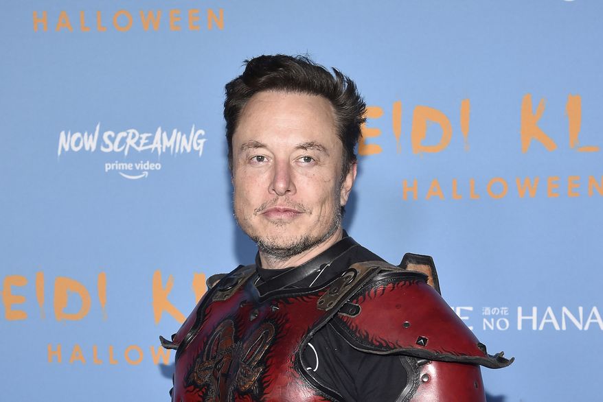 Elon Musk attends Heidi Klum&#x27;s 21st annual Halloween party at Sake No Hana at Moxy Lower East Side on  Oct. 31, 2022, in New York. (Photo by Evan Agostini/Invision/AP, File)