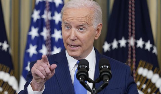 President Joe Biden speaks in the State Dining Room of the White House in Washington, Wednesday, Nov. 9, 2022. (AP Photo/Susan Walsh)