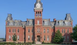 Woodburn Hall on University Avenue on the campus of West Virginia University, Morgantown, July 29, 2019. File photo credit: Nagel Photography via Shutterstock.