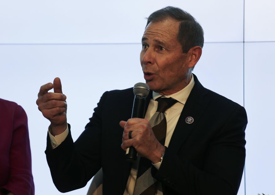 U.S. Rep. John Curtis, of Utah, attends a panel discussion titled Conservative Solutions to Global Climate Challenges: A Robust U.S. Energy, Climate and Conservation Agenda, in the U.S. Pavilion at the COP27 U.N. Climate Summit, in Sharm el-Sheikh, Egypt, Friday, Nov. 11, 2022. (AP Photo/Thomas Hartwell)