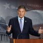 Sen. Joe Manchin, D-W.Va., speaks during a news conference on Sept. 20, 2022, at the Capitol in Washington. (AP Photo/Mariam Zuhaib, File)
