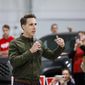 Sen. Josh Hawley campaigns with U.S. Senate Candidate Eric Schmitt in Springfield, Mo., on Monday, Nov. 7, 2022. (Nathan Papes/The Springfield News-Leader via AP)