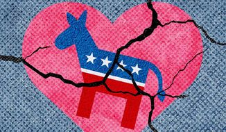 Democrats Breaking Up Illustration by Greg Groesch/The Washington Times