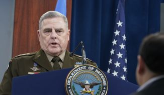 Joint Chiefs Chairman Gen. Mark A. Milley speaks during a briefing at the Pentagon in Washington, Wednesday, Nov. 16, 2022. (AP Photo/Susan Walsh)