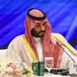 Saudi Arabia&#x27;s Crown Prince Mohammed bin Salman attends the APEC Leaders&#x27; Informal Dialogue with Guests during the Asia-Pacific Economic Cooperation (APEC) Summit in Bangkok, Thailand Friday, Nov. 18, 2022. (Athit Perawongmetha/Pool Photo via AP) ** FILE **