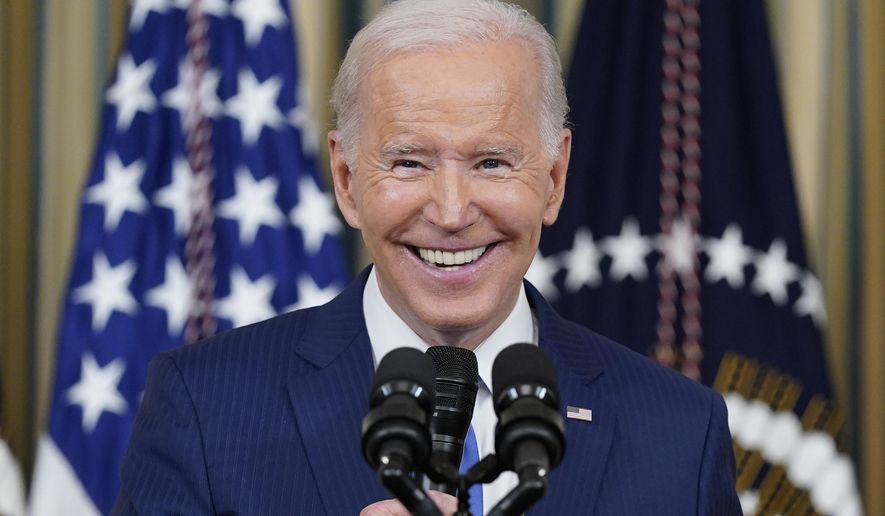 President Joe Biden smiles as he speaks in the State Dining Room of the White House in Washington, Wednesday, Nov. 9, 2022. Biden turns 80 on Sunday, Nov. 20. (AP Photo/Susan Walsh)