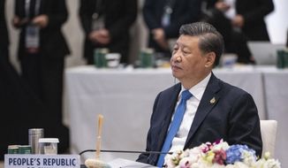 Chinese President Xi Jinping attends a leaders&#39; meeting at the Asia-Pacific Economic Cooperation, APEC summit, Saturday, Nov. 19, 2022, in Bangkok, Thailand. (Haiyun Jiang/The New York Times via AP, Pool) ** FILE **
