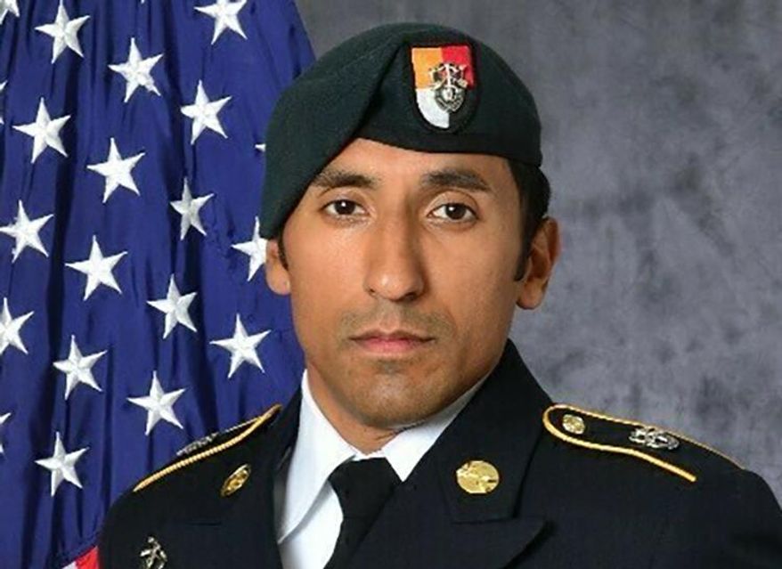 This undated photo provided by the U.S. Army shows Army Green Beret Logan Melgar, who died from non-combat related injuries in Mali in June 2017. A military appeals court on Tuesday, Nov. 15, 2022, has ordered a new sentencing hearing for a U.S. Navy SEAL who got 10 years in prison for his role in the hazing death of Meglar while the men served in Africa. (U.S. Army via AP, File)