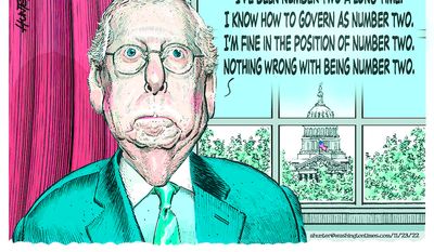 Mitch McConnell, number two (Illustration by Alexander Hunter for The Washington Times)