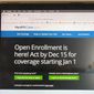 The healthcare.gov website is seen on Nov. 1, 2022 in Washington.  The Biden administration says it’s seeing a big uptick in the number of new customers buying private health insurance for 2023 from the Affordable Care Act’s marketplace.  (AP Photo, File)
