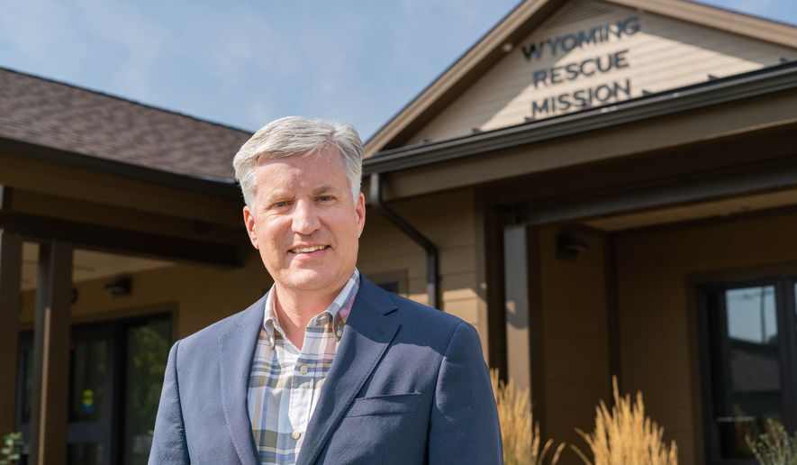 Brad Hopkins is the executive director of the Wyoming Rescue Mission in Casper, Wyo. The Christian ministry settled a two-month-old lawsuit against the EEOC and Wyoming&#39;s Department of Workforce Services in a dispute over religious exemptions from employment rules. Attorneys say the mission can hire only those who share its beliefs. (Photo courtesy of Alliance Defending Freedom)