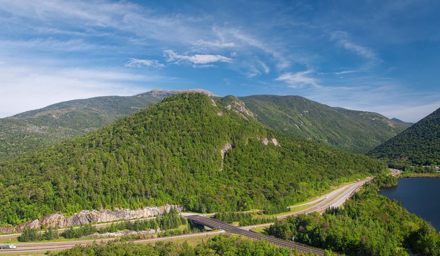 Mount Lafayette rising above the Franconia Notch in New Hampshire on a sunny day. (Image: Shutterstock, Dan Hanscom)