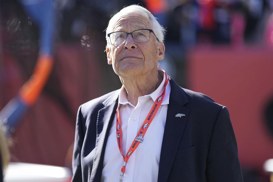 Denver Broncos owner Rob Walton waits for the team&#x27;s NFL football game against the Las Vegas Raiders in Denver on Nov. 20, 2022. Inflation is not going to hurt the bankrolls of sports team owners. In fact, it may help. While the uber-rich will have to pay a little more for their eggs at the grocery store – just like everyone else – inflation is not likely to affect the bottom lines at their sports properties, whether it is yearly revenues or when it comes time to sell. (AP Photo/Jack Dempsey, File) **FILE**