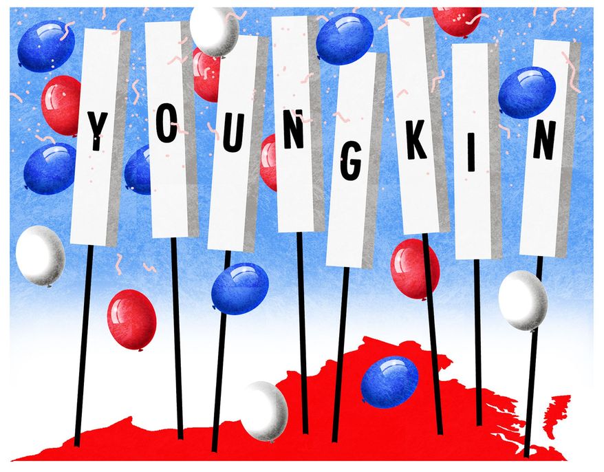 Can Youngkin be President? Illustration by Alexander Hunter/The Washington Times