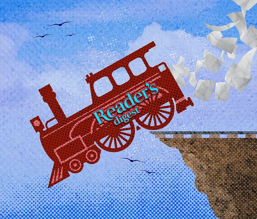 Reader&#x27;s Digest Woke and Off the Rails Illustration by Greg Groesch/The Washington Times