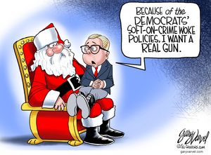 Because of the Democrats&#39; soft-on-crime woke policies, I want a real gun.
