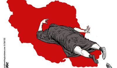 Iran (Illustration by Alexander Hunter for The Washington Times)