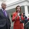 Senate Majority Leader Chuck Schumer of N.Y., right, listens as House Speaker Nancy Pelosi of Calif., left, speaks to reporters at the White House in Washington, Tuesday, Nov. 29, 2022, about their meeting with President Joe Biden. (AP Photo/Susan Walsh) **FILE**