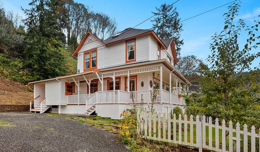In this undated photo provided by RETO Media is the house featured in the Steven Spielberg film &quot;The Goonies&quot; in Astoria, Ore. The listing agent for the Victorian home said this week the likely new owner is a fan of the classic coming-of-age movie about friendships and treasure hunting, and he promises to preserve and protect the landmark. The 1896 home with sweeping views of the Columbia River flowing into the Pacific Ocean was listed in November with an asking price of nearly $1.7 million.  (RETO Media via AP, File)