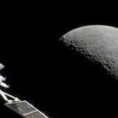 NASA&#x27;s Orion spacecraft flew past the moon on Monday, December 5, 2022. The crew capsule and its test dummies will aim for a Pacific Ocean splashdown on Sunday, December 11, 2022, off the coast of San Diego after a three-week test flight, setting the stage for astronauts on the next flight in a couple years. (NASA via AP)