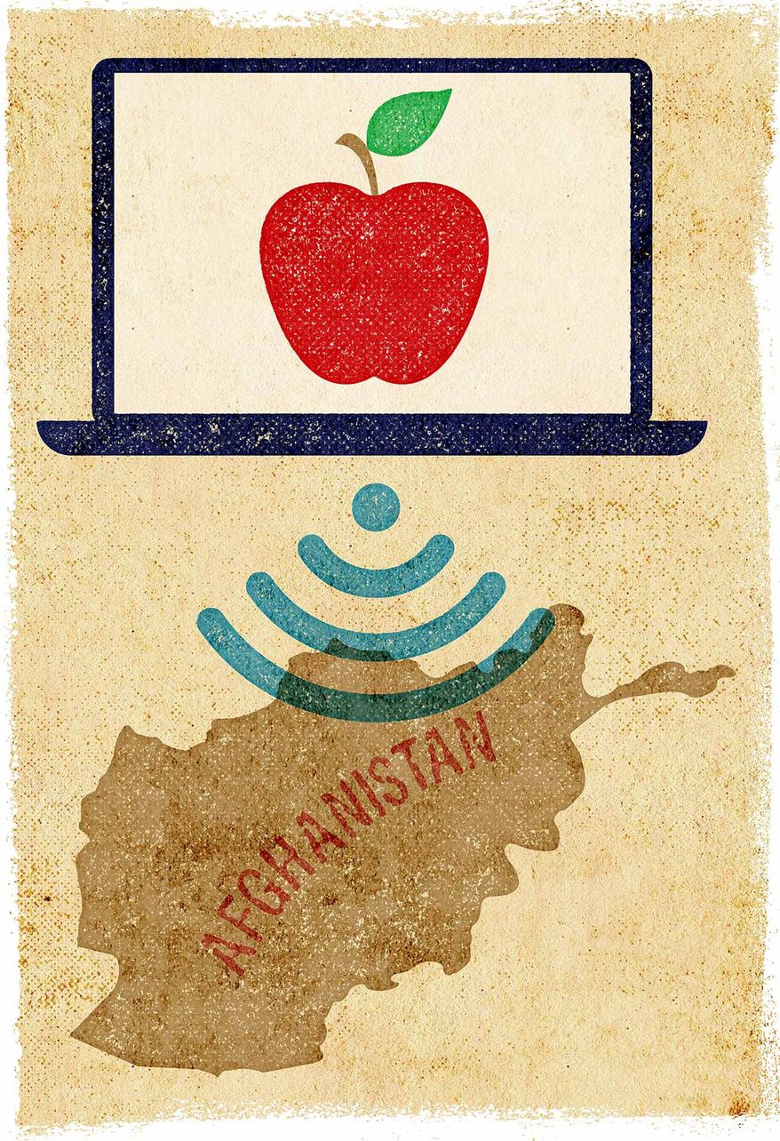 Schooling for an education in Afghanistan Illustration by Greg Groesch/The Washington Times