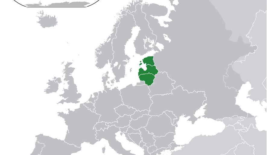 Location of the Baltic States.