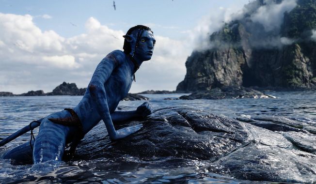 This image released by 20th Century Studios shows Britain Dalton, as Lo&#x27;ak, in a scene from &amp;quot;Avatar: The Way of Water.&amp;quot; (20th Century Studios via AP)