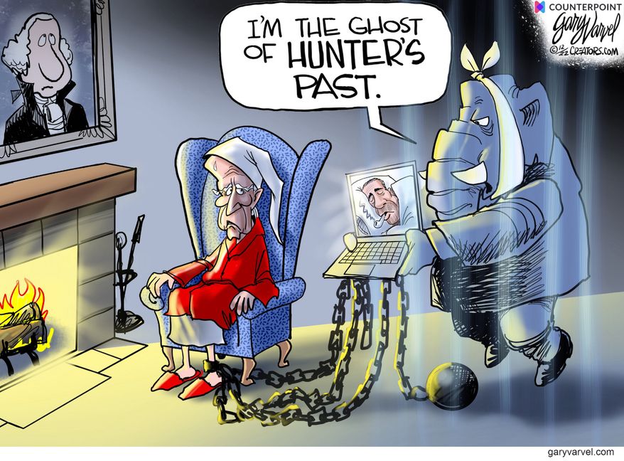 Political Cartoons - Tooning into Sleepy Joe Biden - I'm the ghost of  Hunter's past. - Washington Times