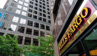 Facade of a Wells Fargo bank branch in Manhattan