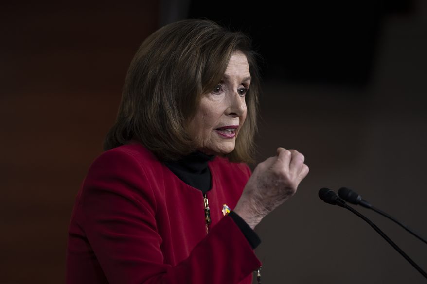 Speaker of the House Nancy Pelosi, D-Calif., responds to questions about appropriations, relations with China, immigration, and her legacy as the Democratic leader, as she meets with reporters at the Capitol in Washington, Thursday, Dec. 15, 2022. Pelosi will step aside as speaker in the new Congress in January. (AP Photo/J. Scott Applewhite)