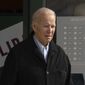President Joe Biden walks from a JoS. A. Bank in Greenville, Del., on Saturday, Dec. 17, 2022. (AP Photo/Manuel Balce Ceneta) **FILE**