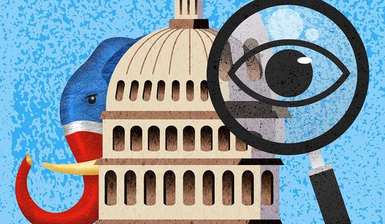 Republicans restoring oversight to the House illustration by Greg Groesch / The Washington Times