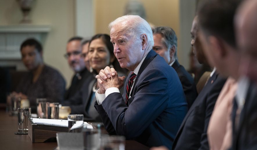 President Joe Biden speaks during a cabinet meeting at the White House, Sept. 6, 2022, in Washington. Biden is expected to discuss the prospect of another campaign with those closest to him when he departs Washington for a Christmas vacation. (AP Photo/Evan Vucci) **FILE**