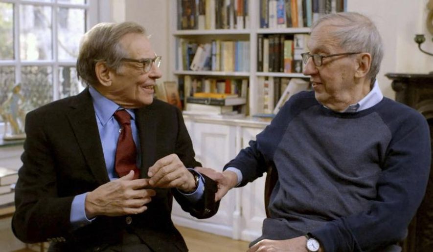 This image released by Sony Pictures Classics shows Robert Caro, left, and Robert Gottlieb in a scene from the documentary &amp;quot;Turn Every Page - The Adventures of Robert Caro and Robert Gottlieb.&amp;quot; (Claudia Raschke/Wild Surmise Productions, LLC/Sony Pictures Classics via AP)