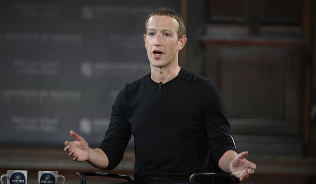 Mark Zuckerberg speaks at Georgetown University, on Oct. 17, 2019, in Washington. Zuckerberg, the CEO of Facebook parent company Meta Platforms Inc., took the witness stand Tuesday, Dec. 20, 2022, in the FTC’s case trying to stop the tech giant from buying a virtual reality startup. (AP Photo/Nick Wass, File)
