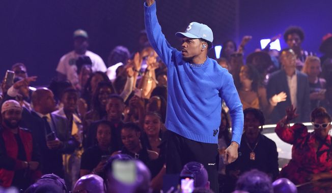 Chance the Rapper performs at the BET Awards on June 26, 2022, at the Microsoft Theater in Los Angeles. The Grammy winner along with rapper Vic Mensa will host the inaugural Black Line Star festival in Accra, Ghana, in January 2023. The weeklong festival will feature events, panel discussions and performances on Jan. 6, from Chance, Mensa, Erykah Badu, T-Pain, Jeremih, Sarkodie and Tobe Nwigwe. (AP Photo/Chris Pizzello, File)