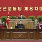 In this photo provided by the North Korean government, North Korean leader Kim Jong-un, bottom center, attends a ruling party congress in Pyongyang, North Korea, on Jan. 12, 2021. North Korean hackers have stolen an estimated 1.5 trillion won ($1.2 billion) in cryptocurrency and other virtual assets in the past five years, more than half of it this year alone, South Korea’s spy agency said Thursday, December 2022. (Korean Central News Agency/Korea News Service via AP, File)
