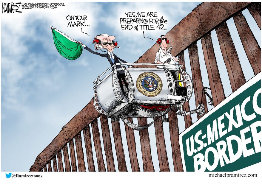 Political Cartoons - Immigration - On your mark ... - Washington Times