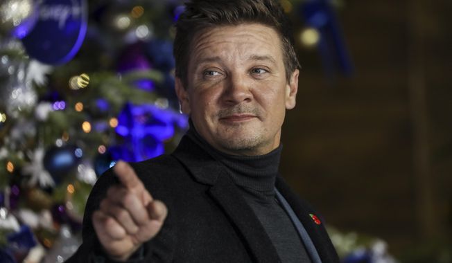 Jeremy Renner poses for photographers upon arrival at the UK Fan Screening of the film &quot;Hawkeye,&quot; in London, Thursday, Nov. 11, 2021. Renner is being treated for serious injuries that happened while he was plowing snow. The actor&#x27;s representative said Sunday, Jan. 1, 2023, that Renner is in critical condition although he is stable. (Photo by Vianney Le Caer/Invision/AP, File)