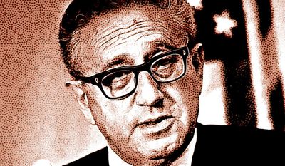 Henry Kissinger portrait by Greg Groesch/The Washington Times