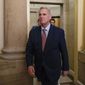 House Republican Leader Kevin McCarthy, R-Calif., walks from the speaker&#39;s office on the opening day of the 118th Congress at the U.S. Capitol in Washington, Tuesday, Jan 3, 2023. (AP Photo/Carolyn Kaster)
