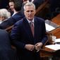 Rep. Kevin McCarthy, R-Calif., stands on the floor after he failed to get enough votes to become the new House Speaker during the opening day of the 118th Congress at the U.S. Capitol, Tuesday, Jan 3, 2023, in Washington. (AP Photo/Andrew Harnik)